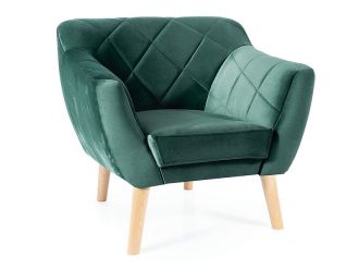 KARO 1 čalouněné křeslo, zelená / buk