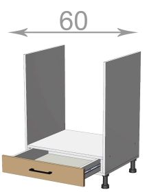 dolní skříňka na vestavnou troubu š.60, v.82, Premiere LG6082, bílá/bílý dub polar