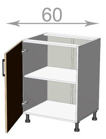 dolní skříňka š.60, v.82, Modena L60821, bílá/bílý mat