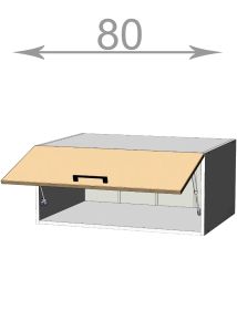 Capri M8036, kuchyňská nádstavba š.80, korpus bílý, dvířka dub Craft šedý