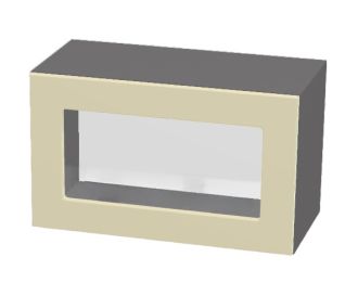 horní výklopná vitrína š.50, v.36, Modena W5036G, grafit/jasan