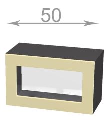 horní výklopná vitrína š.50, v.36, Horizon W5036G, grafit/dub přímořský