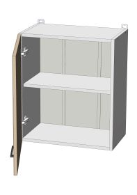 horní vysoká skříňka nad digestoř š.50, v.57, Modena W5057, grafit/šedá činčila
