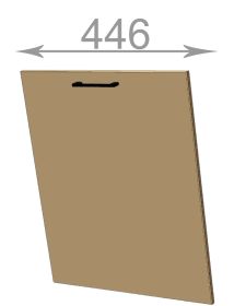 samostatná dvířka š.44.6, v.71.3, Kaiser Front450, černý lesk