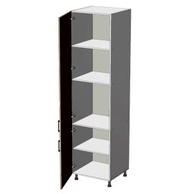 Capri HL602341, kuchyňská vysoká potravinová skříň š.60, korpus bílý, dvířka dub Craft šedý