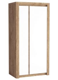 Šatní skříň 2D LABRO dub ribbeck/bílá lesk