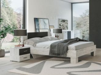 AGADIR manželská postel 160, antracit/light artwood