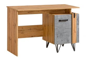 Pracovní stůl LODINE 09 1D dub wotan/beton