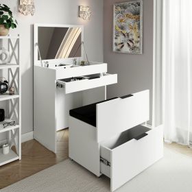 ROULA toaletní stolek 2v1, bílá Nymphea Alba