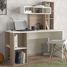 ZAKIMI designový psací stůl, bílá/cordoba