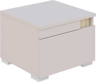 MARON noční stolek, kašmír/dub Sonoma