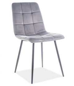Jídelní čalouněná židle MAJA velvet šedá/černá