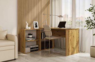 Pracovní stůl rohový CORONIL dub artisan