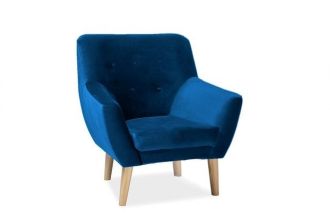 NORDIC 1 čalouněné křeslo, Bluvel 86/buk