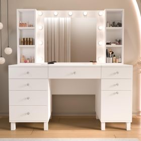 Home toaletní stolek s osvětlením 7S1D, bílá