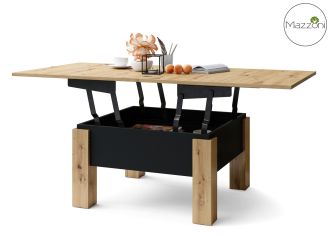 Jídelní/konferenční stůl OSLO 80x75 cm barva dub artisan/černá
