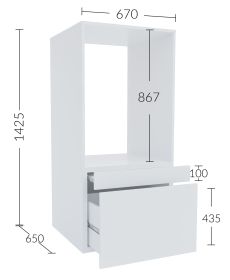PRATO regál na pračku, bílá