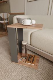 Příruční stolek na kolečkách ANDY barva borovice/antracit