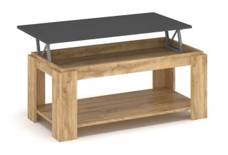 Rozkládací konferenční stolek GERIT dub minerva/šedá