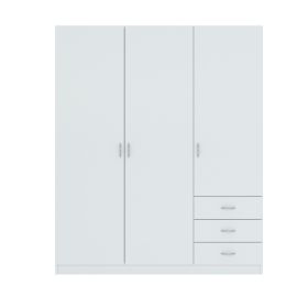 GAYA šatní skříň 3D3S, bílá