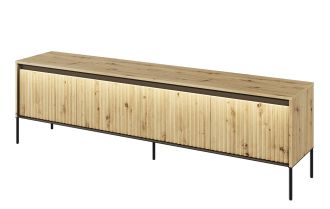 Televizní stolek 4D 193 s LED IPOLIS dub artisan/černá