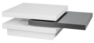 Konferenční stolek TRISTA rozkládací bílo-šedý