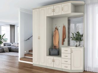 GALATEA D předsíňová stěna se zrcadlem, vanilla supermat / kašmír