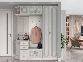 GALATEA D předsíňová stěna se zrcadlem, Venge Parma / kašmír