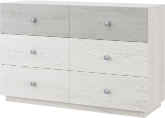 GRANUM komoda se zásuvkami 3S+3S, light artwood/industrial