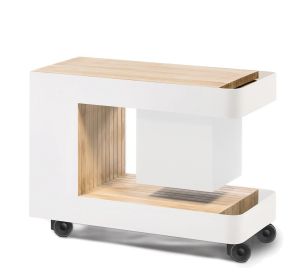 ICEBOY WHITE - mobilní bar/příruční stolek