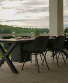 VERMA - jídelní stůl s plynovým ohništěm Blanco Carrara 270x110 cm