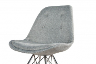 Jídelní židle SCANDINAVIA RETRO světle šedá / stříbrná