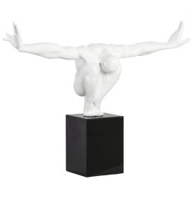 skulptura ATHLETE WHITE BLACK