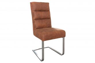 Konzolová židle COMFORT vintage světle hnědá mikrovlákno