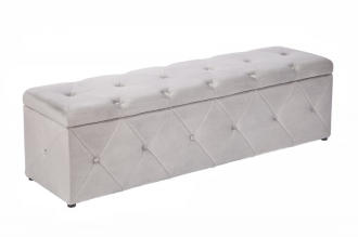 Lavice CHESTERFIELD 140 CM stříbrnošedá s úložným prostorem - NENÍ