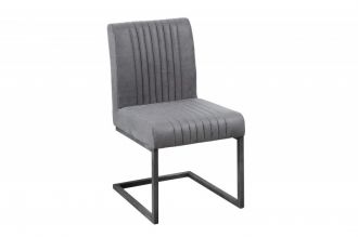 Židle BIG ASTON vintage šedá mikrovlákno