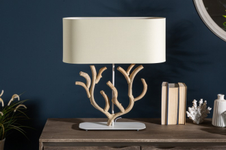 Stolní lampa KORALLE 58 CM béžová masiv bauhínie