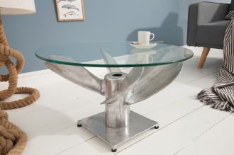 Konferenční stolek OCEAN 60 CM stříbrný
