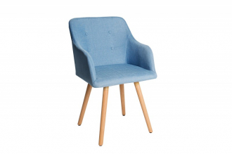 židle ARMREST světle modrá strukturovaná látka