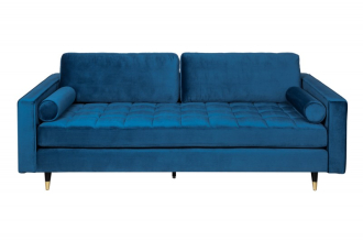 Luxusní pohovka COZY VELVET 220 CM aqua-modrá samet