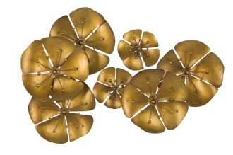 Nástěnná dekorace FLOWER GOLD B 57 CM