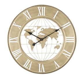 Nástěnné hodiny GOLD WORLD 63 CM