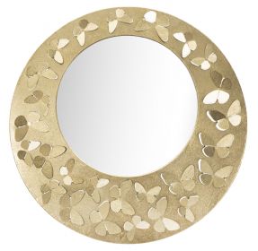 Kulaté zrcadlo GOLD FRAME 75 CM
