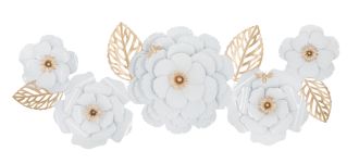 Nástěnná dekorace WHITE FLOWERS 158 CM