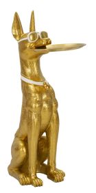 Socha/mísa CANE 91 CM zlatá