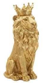 Socha LEONE 74 CM zlatá