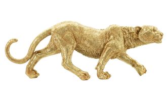 Socha LEOPARDO 89 CM zlatá