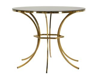 Kulatý jídelní stůl SHANTY 100 CM černý/zlatý