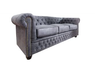 Pohovka CHESTERFIELD 3M antik šedá