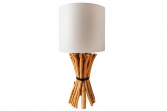 Stolní lampa EUPHORIA 56 CM béžová masiv longanské dřevo